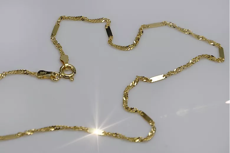 Yellow rose gold chain ★ russiangold.com ★ Gold 585 333 Low price