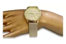 Gold men's watch Geneve ★ zlotychlopak.pl ★ Gold purity 585 333 Low Price!