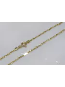 Italienische gelbe 14-Karat-Goldkette mit Diamantschliff cc012y