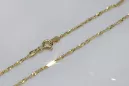 Italienische gelbe 14-Karat-Goldkette mit Diamantschliff cc012y