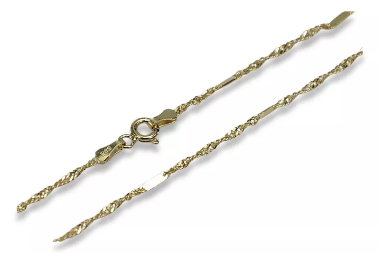 Yellow rose gold chain ★ russiangold.com ★ Gold 585 333 Low price