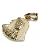 Italien jaune 14k 585 or Mary médaillon icône pendentif pm004y