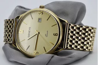 Желтые часы Lady Geneve из золота 14 карат 585 пробы mw017y&mbw013yo