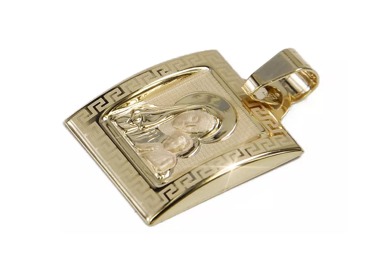 Pendentif ★ médaille d’or médaillon icône zlotychlopak.pl ★ or 585 333 petit prix