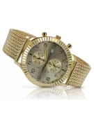 Ceas de aur pentru femei cu brățară unisex 14k 585 Geneve mw007y&mbw014y-f