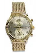 Ceas de aur pentru femei cu brățară unisex 14k 585 Geneve mw007y&mbw014y-f