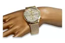 Reloj de mujer en oro con pulsera unisex 14k 585 Geneve mw007y&mbw014y-f