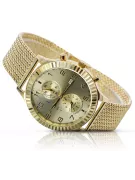 Reloj de mujer en oro con pulsera unisex 14k 585 Geneve mw007y&mbw014y-f