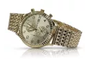 Gold men's watch Geneve ★ zlotychlopak.pl ★ Gold purity 585 333 Low Price!