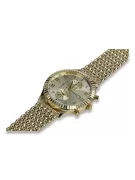 Montre femme en or avec bracelet unisexe 14k 585 Geneve mw007y&mbw013y-f