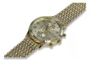 Złoty zegarek z bransoletą damski unisex 14k 585 Geneve mw007y&mbw013y-f