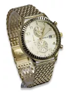 Złoty zegarek z bransoletą damski unisex 14k 585 Geneve mw007y&mbw013y-f