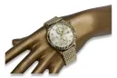 Reloj de mujer en oro con pulsera unisex 14k 585 Geneve mw007y&mbw013y-f