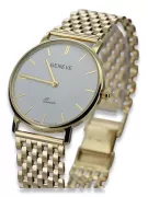 Gold men's watch Geneve ★ zlotychlopak.pl ★ Gold purity 585 333 Low Price!