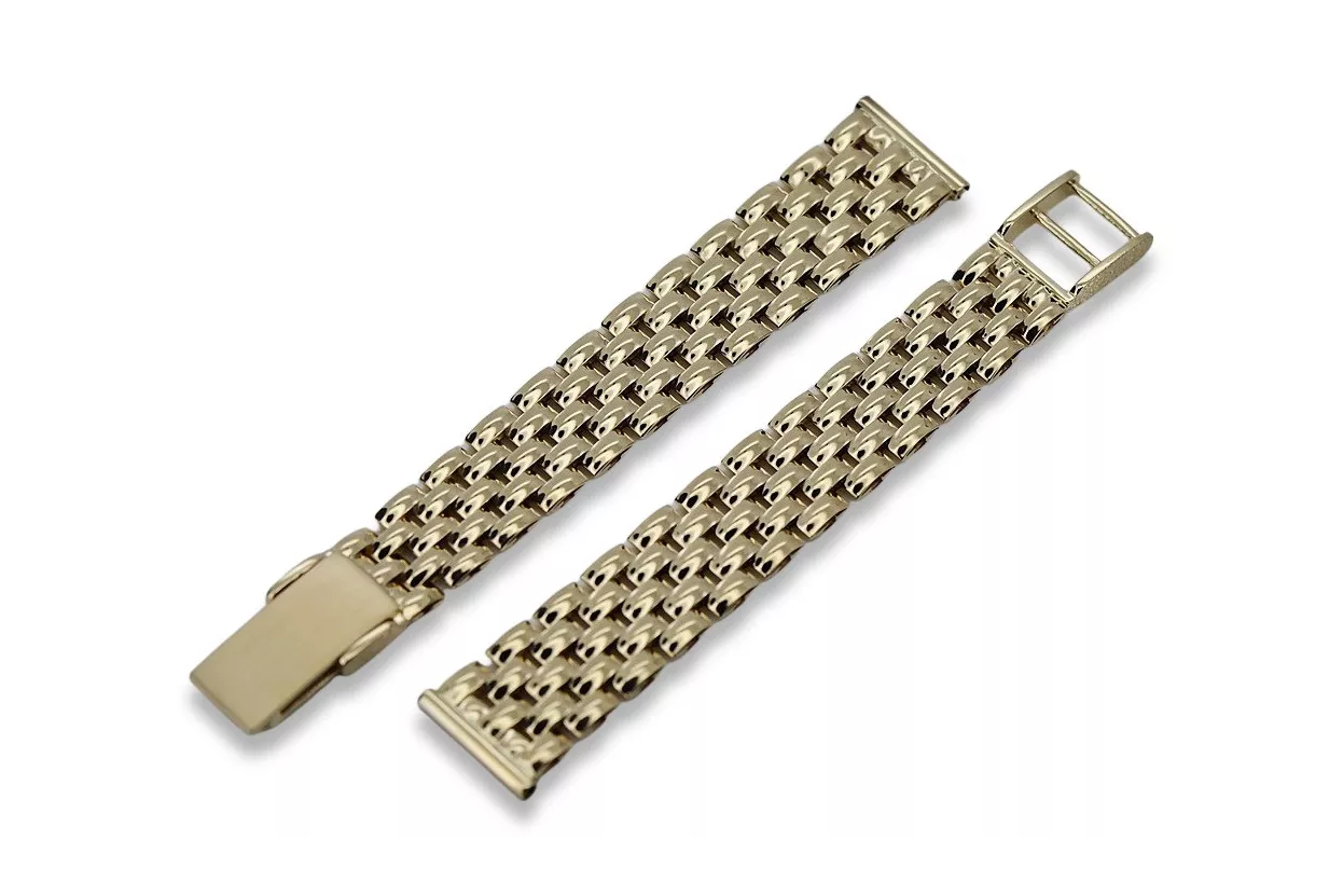 Bracelet ★ de montre en or rose jaune russiangold.com ★ or 585 333 Prix bas