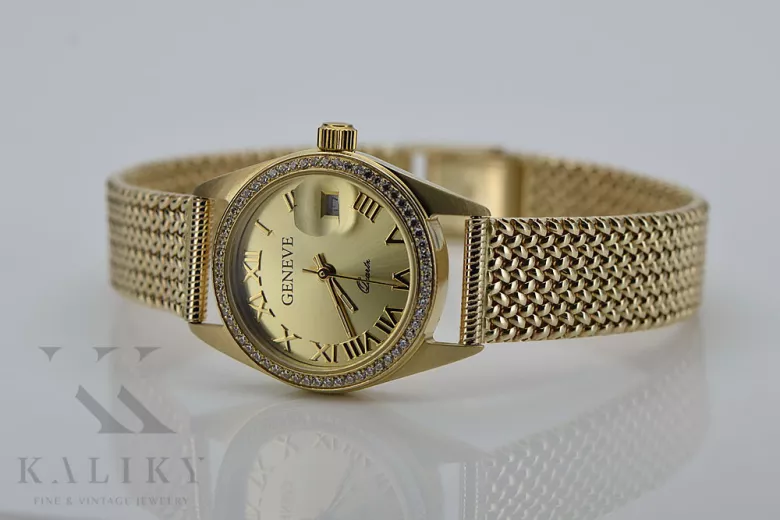 Montre Femme Or 14K, Italienne, Quartz