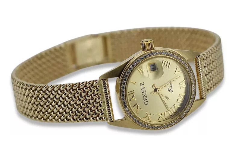 Montre Femme Or 14K, Italienne, Quartz