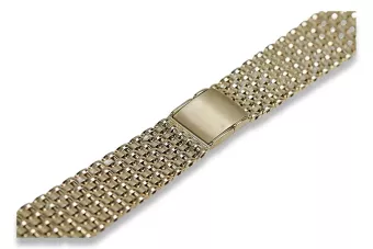 Italienisches gelbes Herrenuhrenarmband aus 14 Karat Gold mbw013yo