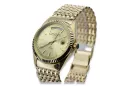 Goldene Herrenuhr Geneve ★ zlotychlopak.pl ★ Gold Reinheit 585 333 Niedriger Preis!