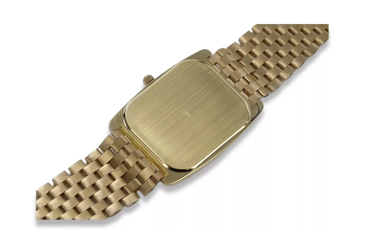 Gold men's watch Geneve ★ zlotychlopak.pl ★ Gold purity 585 333 Low Price!