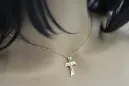 Goldkreuz mit einer Kette ★ zlotychlopak.pl ★ Goldstempel 585 333 Niedriger Preis!