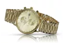 Желтые 14k 585 золотые мужские часы Geneve mw005ydg&mbw006y18cm