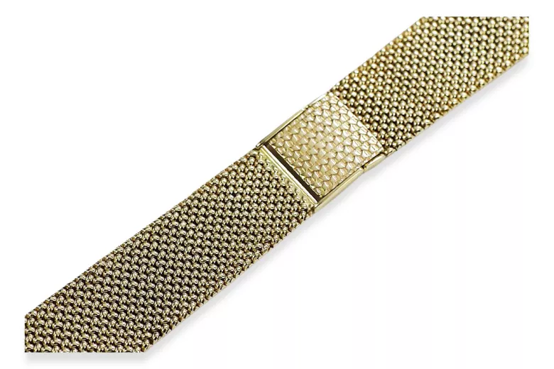 Pulsera de reloj Tossot Geneve de oro amarillo de oro de 14k mbw014y