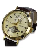 Italienische Gelbgold 14k 585 Herrenuhr mw065y