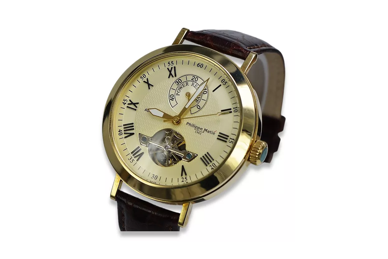 Reloj italiano para hombre de oro amarillo 14k 585 mw065y