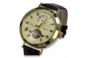 Italienische Gelbgold 14k 585 Herrenuhr mw065y