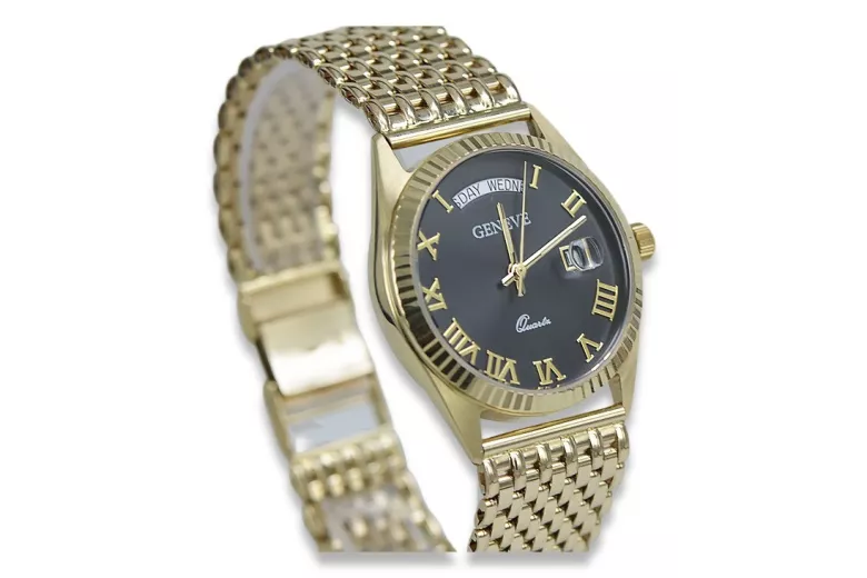 Gold men's watch Geneve ★ https://zlotychlopak.pl/ru/ ★ Золотая чистота 585 333 Низкая Цена!