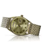 Gold men's watch Geneve ★ zlotychlopak.pl ★ Gold purity 585 333 Low Price!