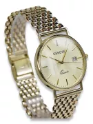 Reloj de oro para hombre Geneve ★ zlotychlopak.pl ★ Pureza de oro 585 333 Precio bajo!