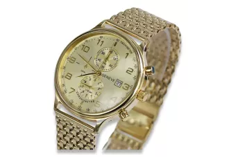 Uhr aus 14 Karat 585er Gold mit Armband Geneve mw005ydy&mbw013y