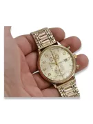 Gold men's watch Geneve ★ zlotychlopak.pl ★ Gold purity 585 333 Low Price!