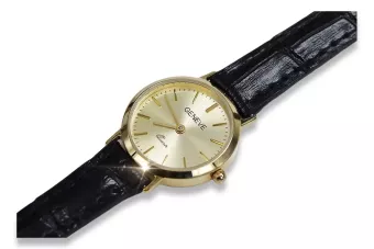 Ceas Lady din aur galben italian de 14k Geneve lw118y