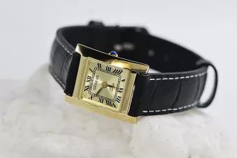 Amarillo oro de 14k hermosa Señora reloj cuadrado Geneve lw036ydyy