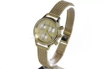 Reloj de pulsera amarillo 14k 585 dorado para dama Reloj Geneve lw019y y lbw003y