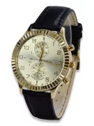 Italienisch Gelb 14 Karat Gold Herren Geneve Uhr mw007y