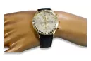 Gold men's watch Geneve ★ zlotychlopak.pl ★ Gold purity 585 333 Low Price!