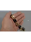 Italian yellow 14k 585 gold onyx bracelet cb102y