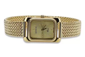 Reloj de pulsera para mujer de oro amarillo 585 de 14 quilates Geneve lw003ydg&lbw003y