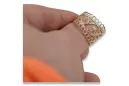 Russischer sowjetischer rosafarbener 14k 585 Gold Vintage Ring vrn003