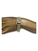 Montre Femme Or 14K, Rectangulaire, Italienne, Zircone