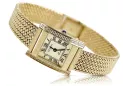 Reloj de Oro 14K para Mujer, Rectangular, Italiano, Circonita