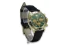 Yellow 14k 585 gold men's Geneve watch Rolex style green dial mw014ydgr