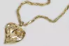 14k gold Mother of God medallion & Corda Figaro chain pm017yM&cc004y