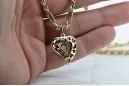 Madre de Dios virgen María colgante de oro de 14k & Corda Figaro chain pm017yM reducidacc004y45