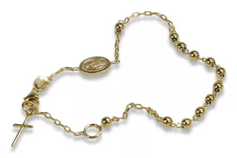 Italienischer 14k Goldrosenkranz "Dolce Gab" Armband rbc002y