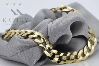 Yellow 14k gold Gourmette Excellent Cuban Link chain cc099y